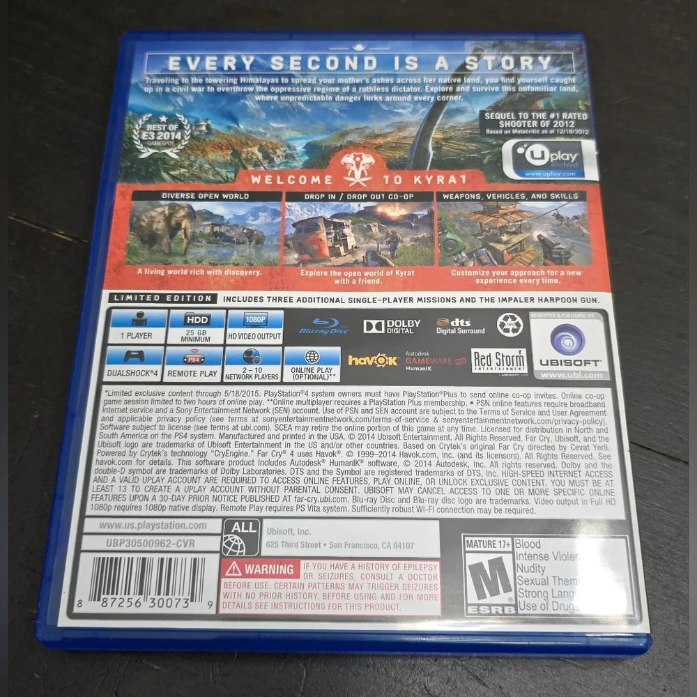 FARCRY 4 Limited Edition Sony PlayStation 4